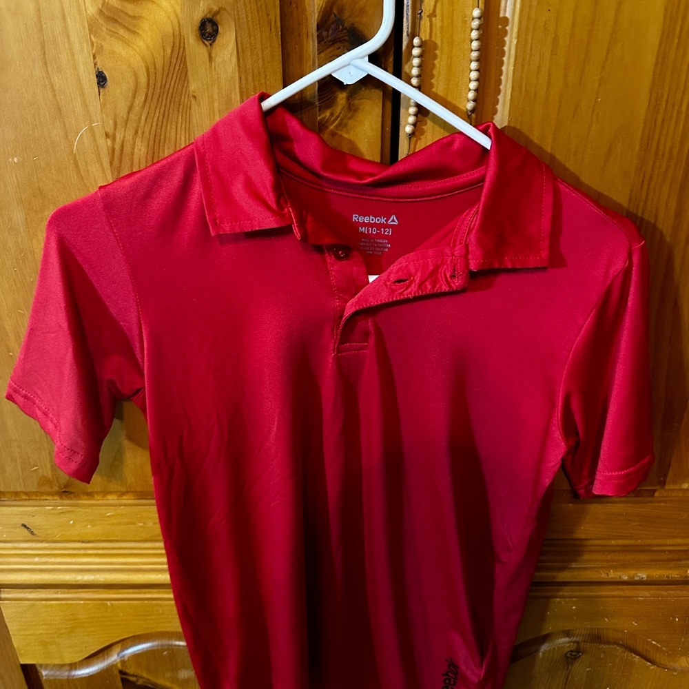 Reebok boys Red Polo Shirt